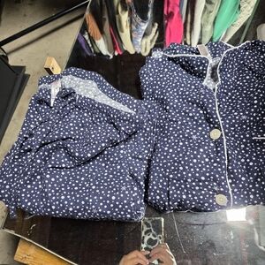 Gilligan & O'Malley Navy Polka Dot Pajama Set